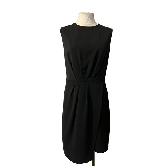 Alex Marie Dress 14 Black Crew Neck Sleeveless Stretch Sheath Career Church - Picture 3 of 9